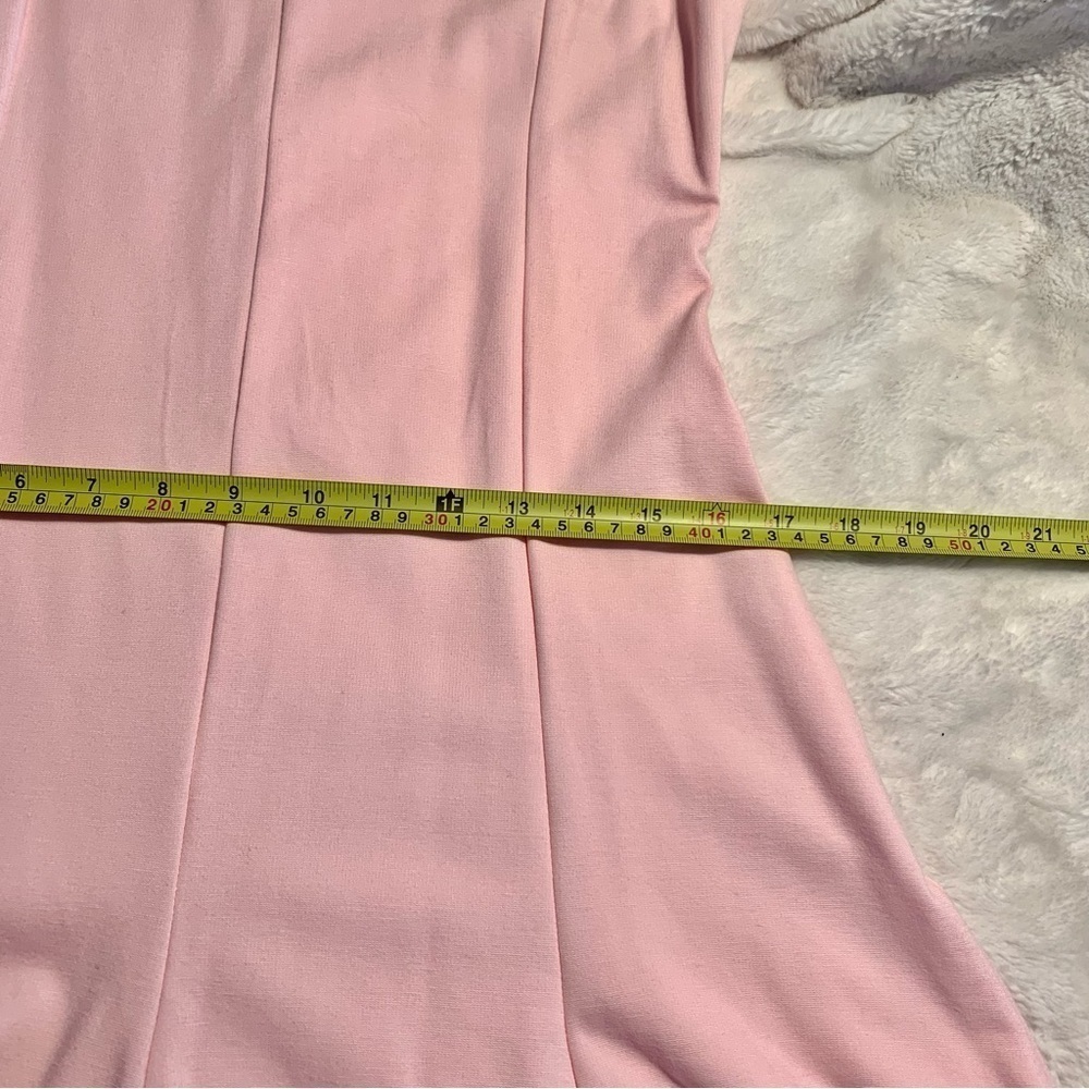 New TEXTILE Elizabeth and James Skater Dress Large Pale Pink Sleeveless Flare - Picture 16 of 16